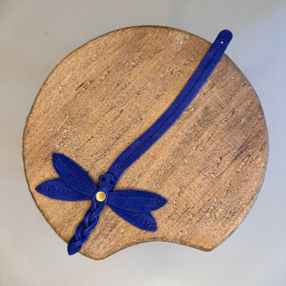 Portland Leather Dragonfly Charm JONI BLUE FAST SHIP Bag Purse Charm NEW - Picture 3 of 5